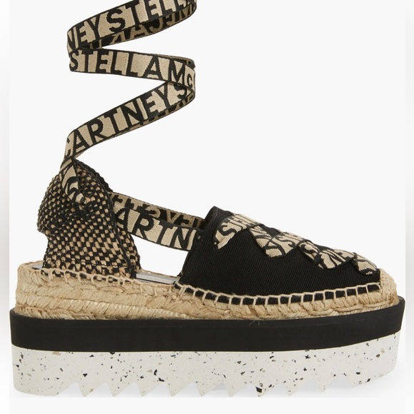Stella McCartney Black and Tan Espadrilles - Picture 2 of 2